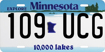 MN license plate 109UCG