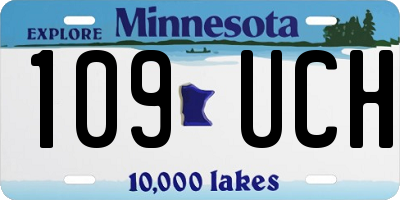 MN license plate 109UCH