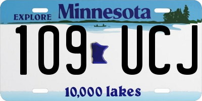 MN license plate 109UCJ