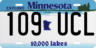 MN license plate 109UCL