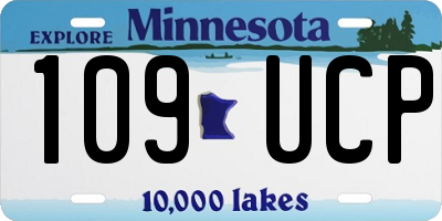 MN license plate 109UCP