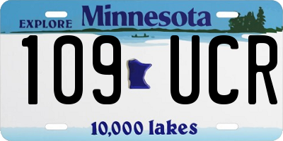 MN license plate 109UCR