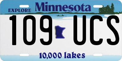 MN license plate 109UCS