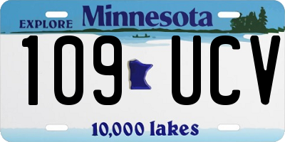 MN license plate 109UCV