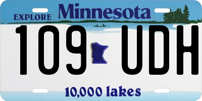 MN license plate 109UDH