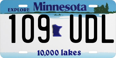 MN license plate 109UDL