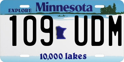 MN license plate 109UDM