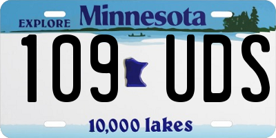 MN license plate 109UDS