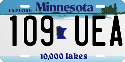 MN license plate 109UEA