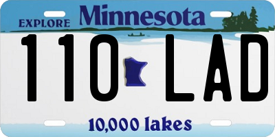 MN license plate 110LAD