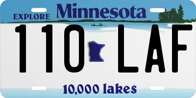 MN license plate 110LAF