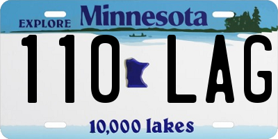 MN license plate 110LAG