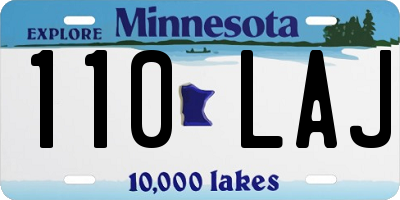 MN license plate 110LAJ