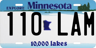 MN license plate 110LAM