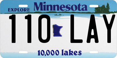 MN license plate 110LAY