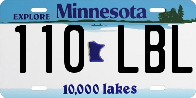 MN license plate 110LBL