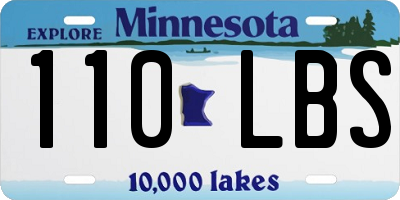 MN license plate 110LBS