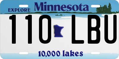 MN license plate 110LBU