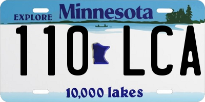MN license plate 110LCA