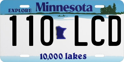 MN license plate 110LCD