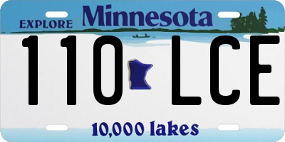 MN license plate 110LCE