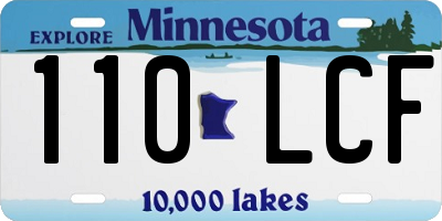 MN license plate 110LCF