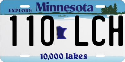 MN license plate 110LCH