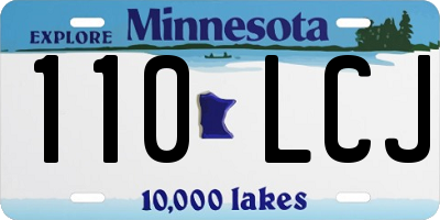 MN license plate 110LCJ