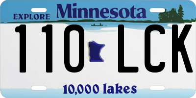 MN license plate 110LCK