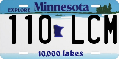 MN license plate 110LCM