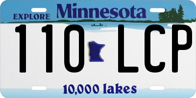 MN license plate 110LCP