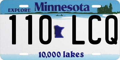 MN license plate 110LCQ