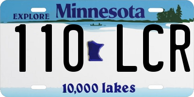MN license plate 110LCR