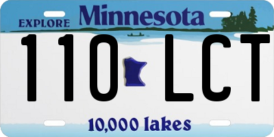 MN license plate 110LCT