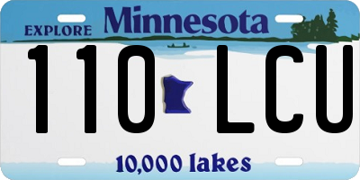 MN license plate 110LCU