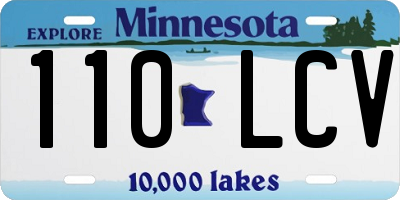 MN license plate 110LCV