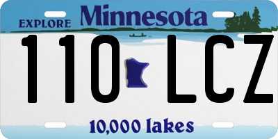 MN license plate 110LCZ