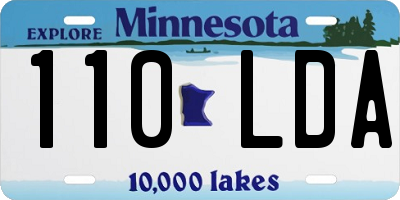 MN license plate 110LDA