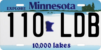 MN license plate 110LDB