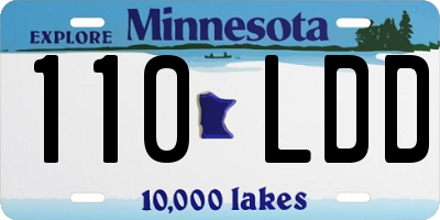 MN license plate 110LDD