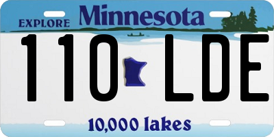 MN license plate 110LDE