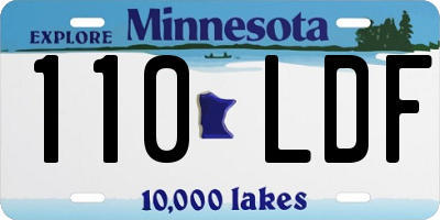 MN license plate 110LDF