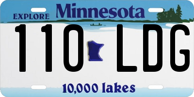 MN license plate 110LDG