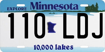 MN license plate 110LDJ