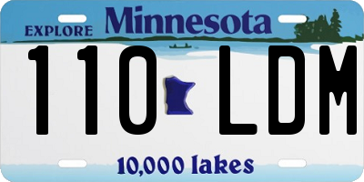 MN license plate 110LDM