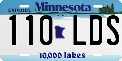 MN license plate 110LDS
