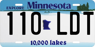 MN license plate 110LDT