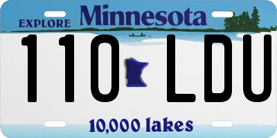 MN license plate 110LDU