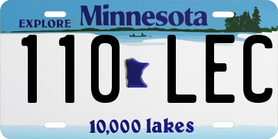 MN license plate 110LEC
