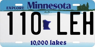 MN license plate 110LEH